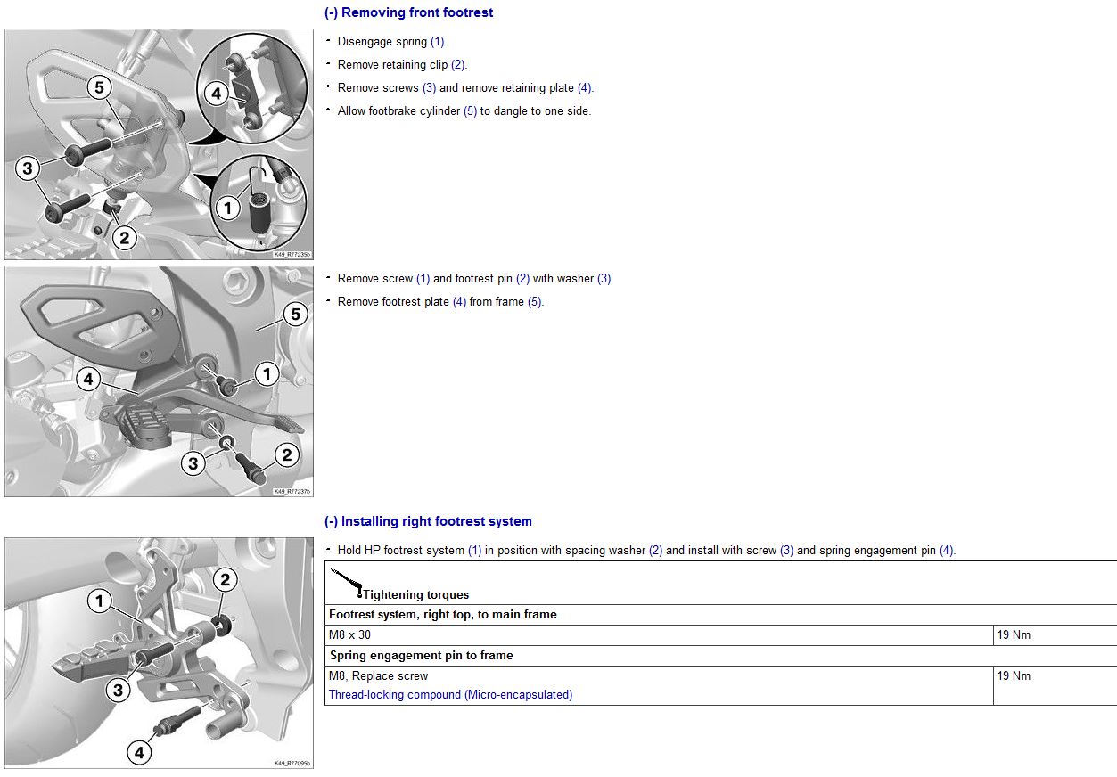 HP rearsets Accessories, Mods, and Appearance BMW S1000XR